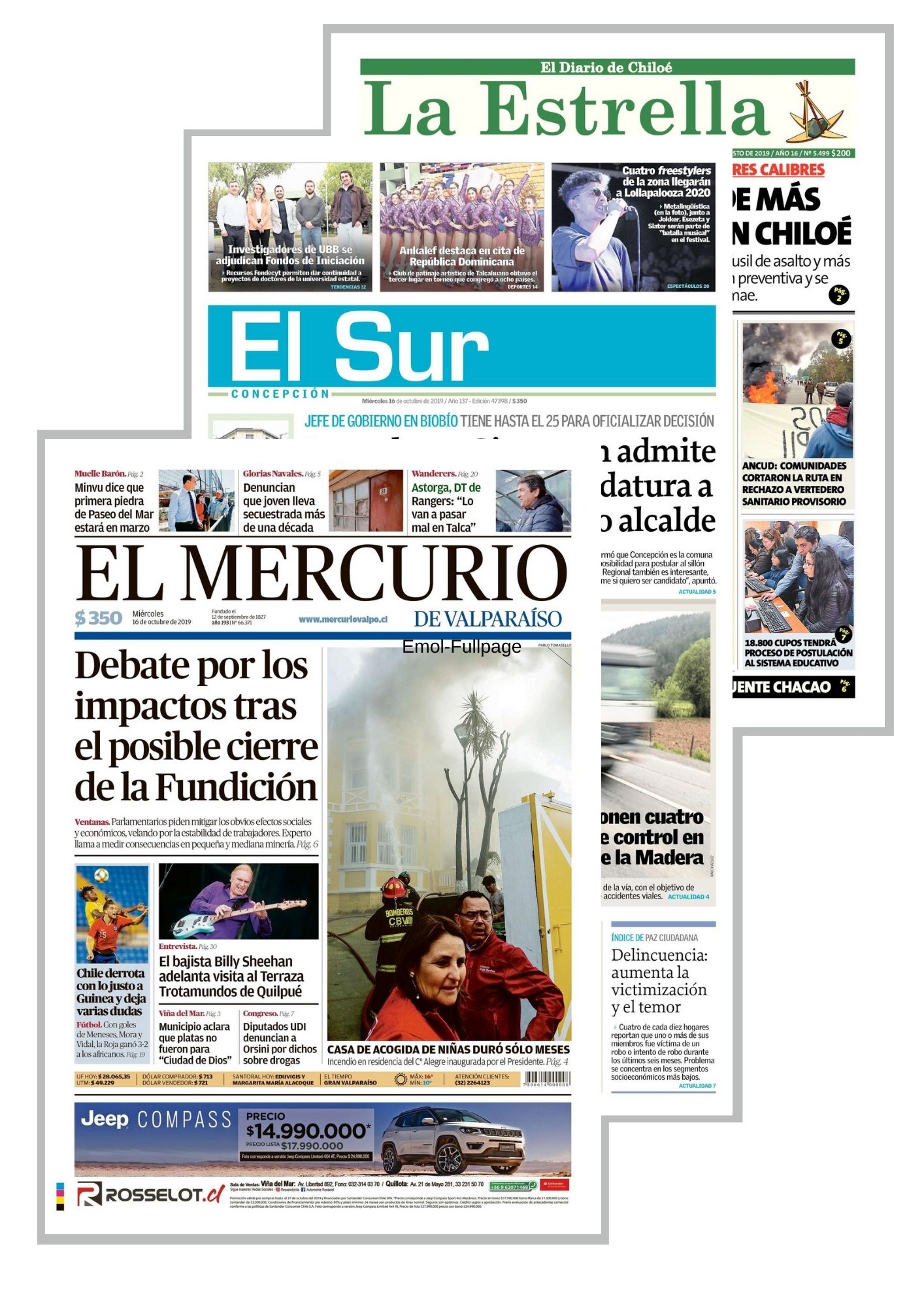 Paquete Nº65: Diarios Regionales - Media Página